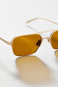 INDY Jimmy Caramel Metal Aviator Sunglasses