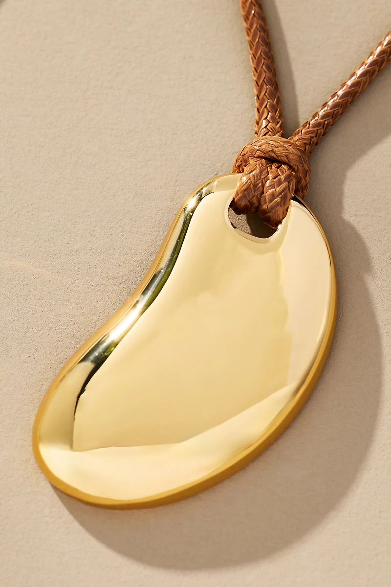 Bean Pendant Cord Necklace