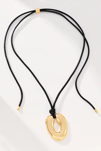 Open Ellipse Pendant Necklace