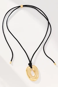 Open Ellipse Pendant Necklace