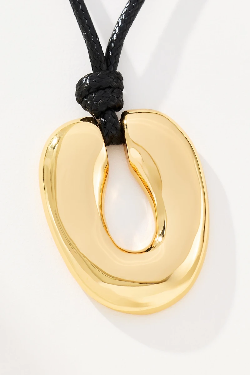 Open Ellipse Pendant Necklace