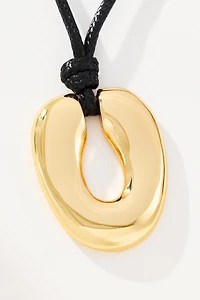 Open Ellipse Pendant Necklace