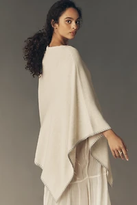 Flat White Whipstitch Poncho