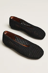 By Anthropologie Woven Crochet Ballet Flats