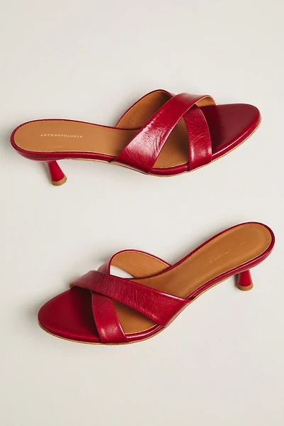 By Anthropologie Criss-Cross Kitten Heels