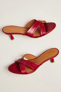 By Anthropologie Criss-Cross Kitten Heels