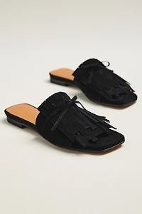 By Anthropologie Kiltie Open Toe Slide Sandals