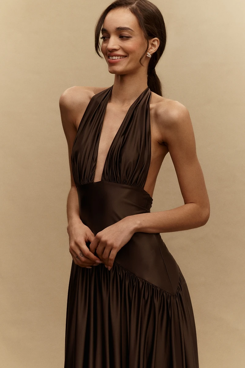 Delfi Collective Rae Asymmetric Maxi Dress