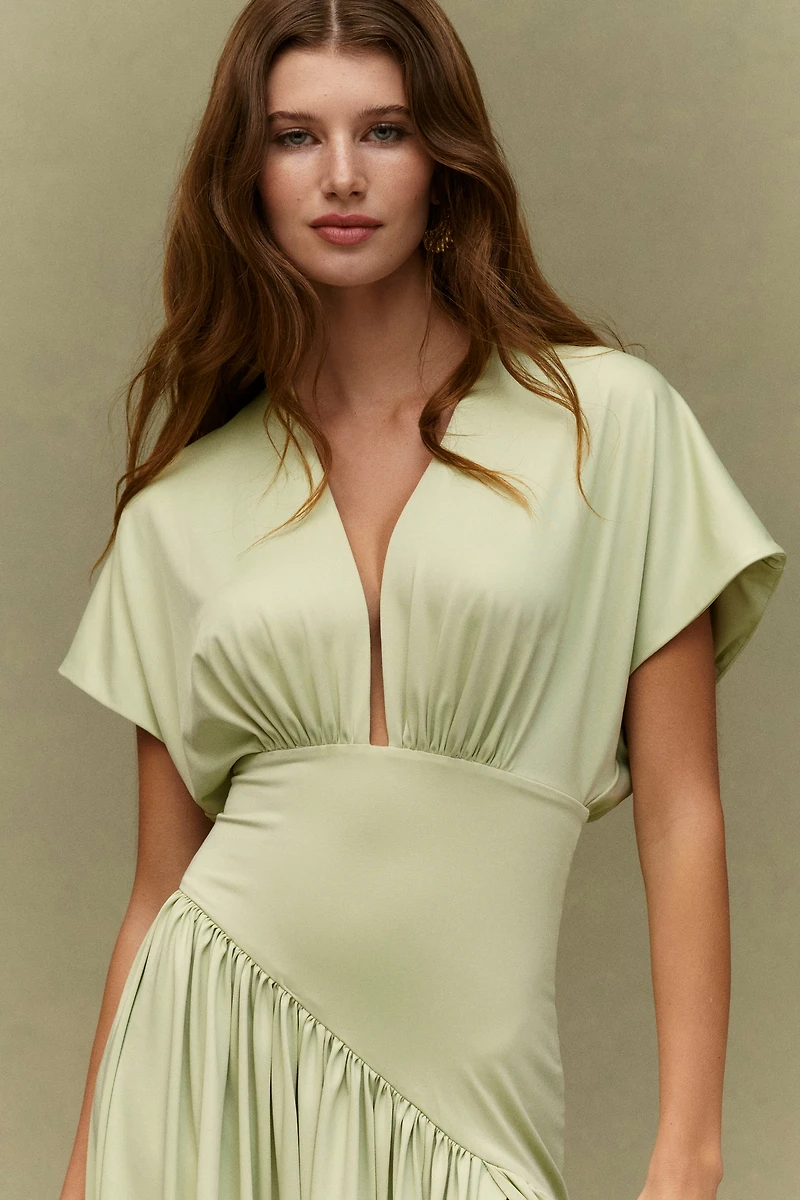 Delfi Collective Sade Asymmetric Maxi Dress