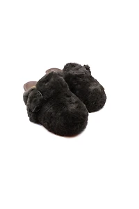 Solei Sea Aspen Faux Fur Buckle Slippers