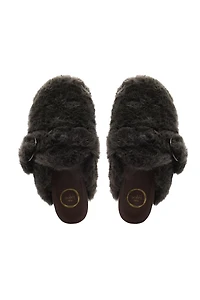 Solei Sea Aspen Faux Fur Buckle Slippers