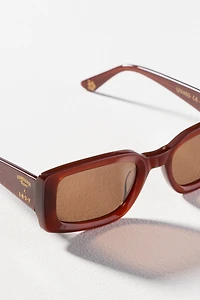 INDY Wide Temple Rectangle Sunglasses