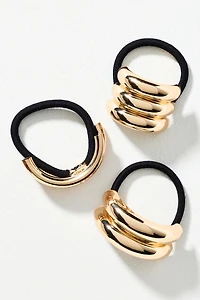 Double-Bar Cuff Hair Ties, Set of 3