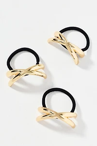 Crisscross Cuff Hair Ties, Set of 3