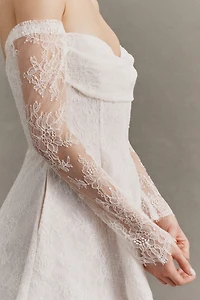 Exclusive: Jenny Yoo Dixie Lace Corset Mini Dress