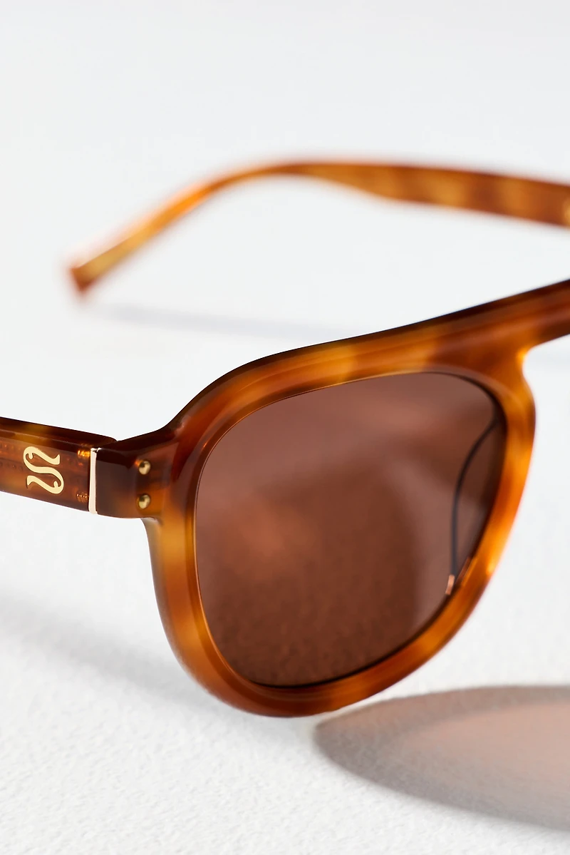 Sardine Stevie Tortoise Aviator Sunglasses