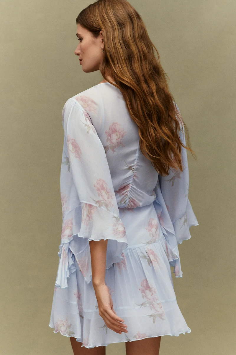 LoveShackFancy Auralie V-Neck Mini Dress