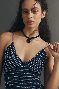 Puff Heart Corded Necklace