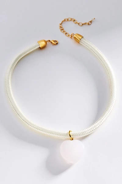 Puff Heart Corded Necklace