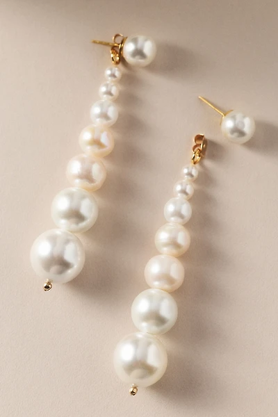 Shashi Pearl Drop Linear Earrings