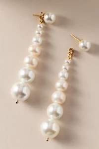 Shashi Pearl Drop Linear Earrings