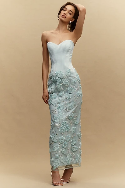 Helsi Julia Strapless 3D Floral Maxi Dress