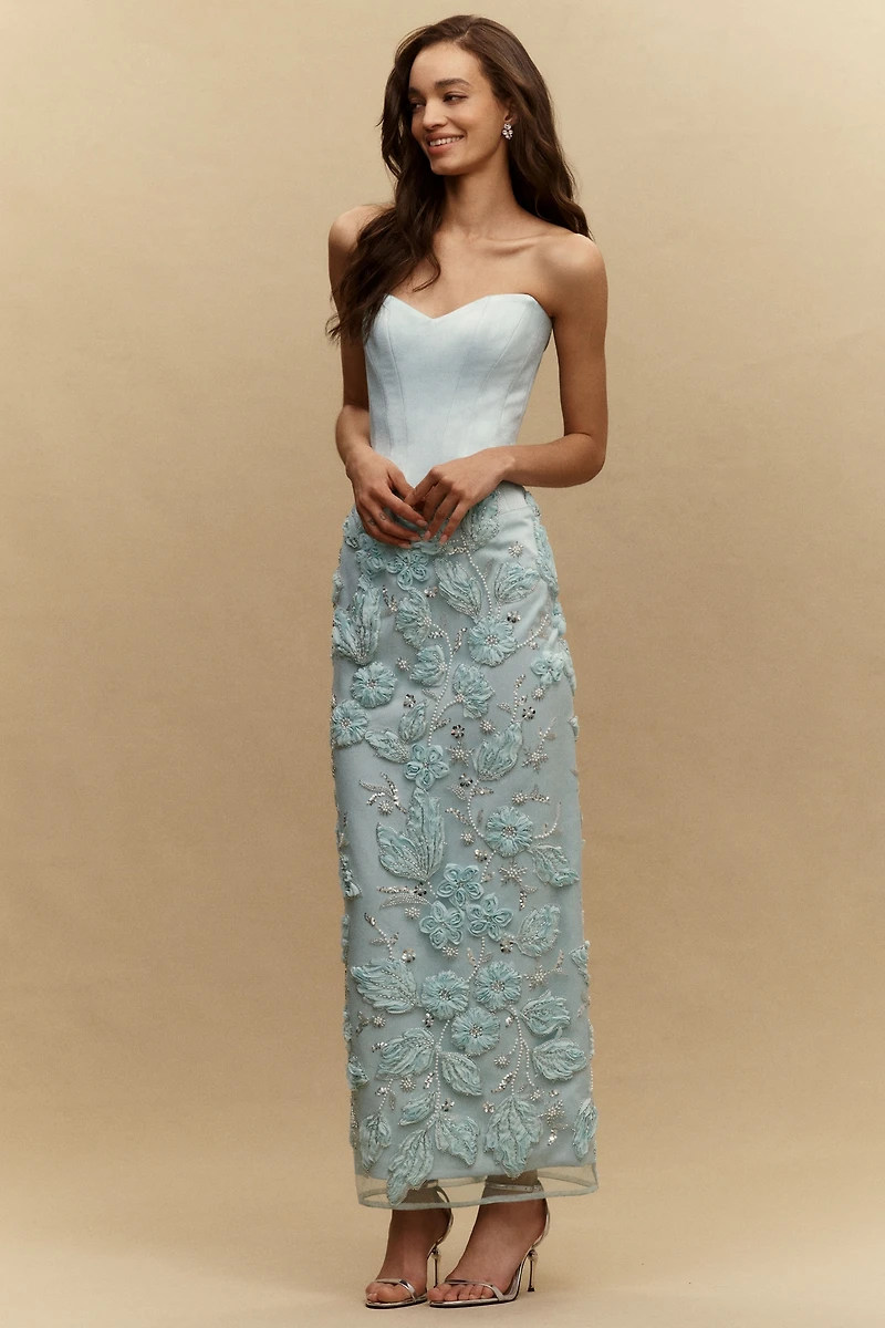 Helsi Julia Strapless 3D Floral Maxi Dress