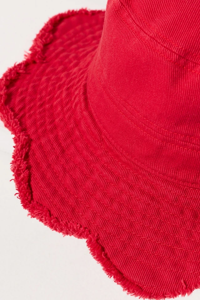 NWT Anthropologie Asymmetrical Red Bucket Hat The Best Bucket Hats for Women, Ranked — Luxe Digital main image 3