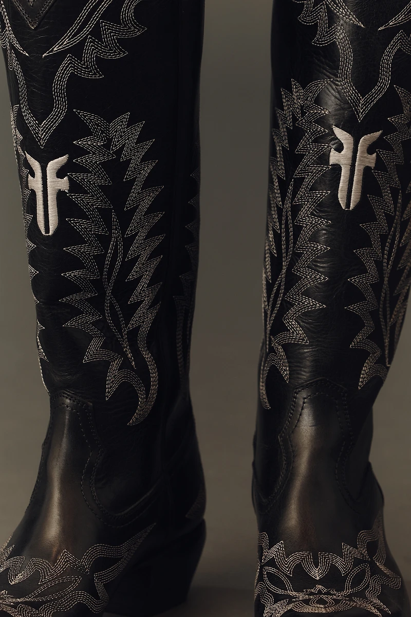Frye x Anthropologie Sacha Feather Cowboy Boots