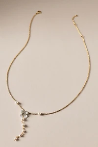 NADRI Ajoa Daisy Freshwater Pearl Y-Drop Pendant Necklace