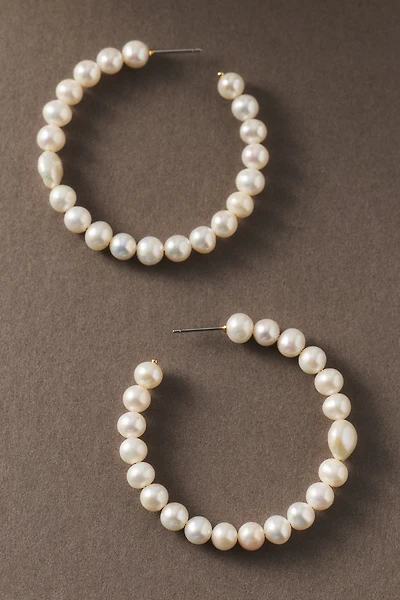 NADRI Madrid All Pearl Hoop Earrings