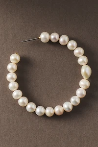 NADRI Madrid All Pearl Hoop Earrings