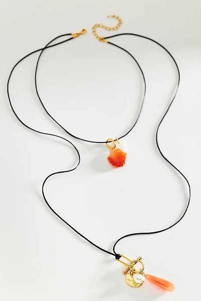 Stone Charm Pendant Necklace