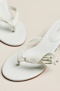 Maeve Flower Kitten Heel Thong Sandals