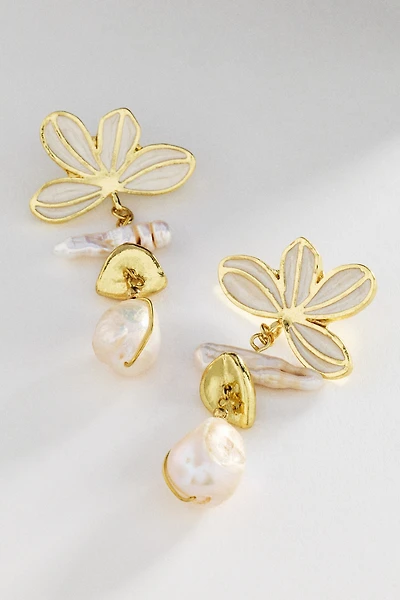 Pearled Blossom Earrings