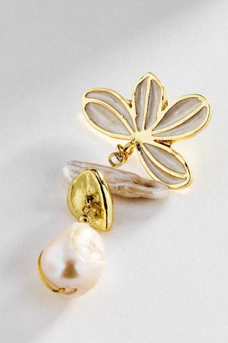 Pearled Blossom Earrings