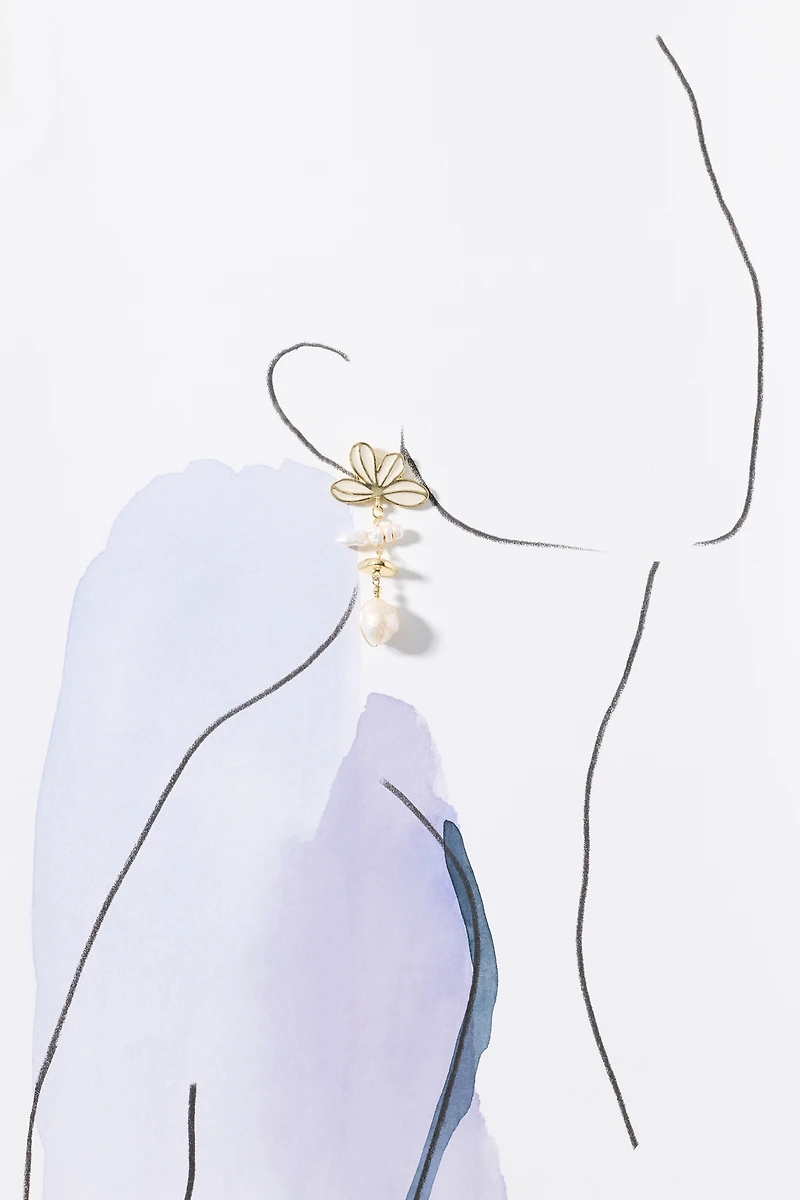 Pearled Blossom Earrings