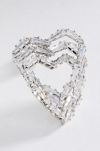 Layered Crystal Heart Earrings