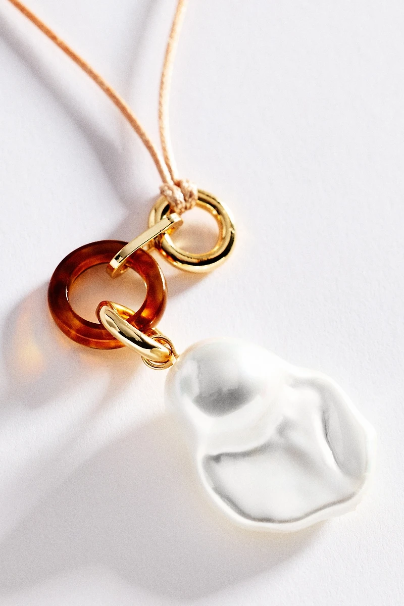 Pearl Stone Pendant Necklace