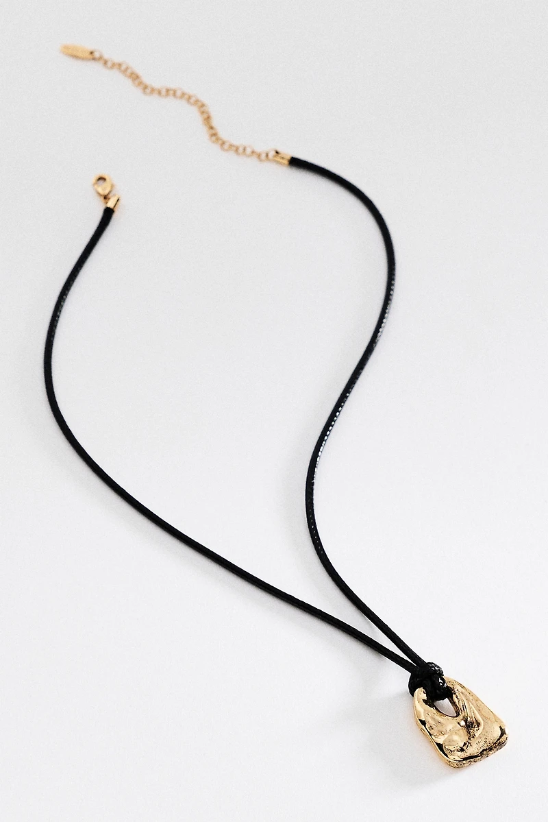 Paper Clip Pendant Necklace