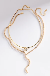 Crystal Layering Necklaces, Set of 2