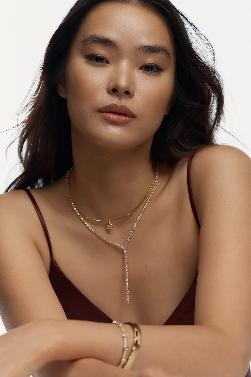 Crystal Layering Necklaces, Set of 2