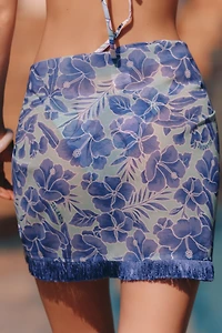 Celandine Fringed Pattern Mini Sarong