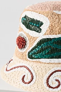 ALÉMAIS Velora Raffia Bucket Hat