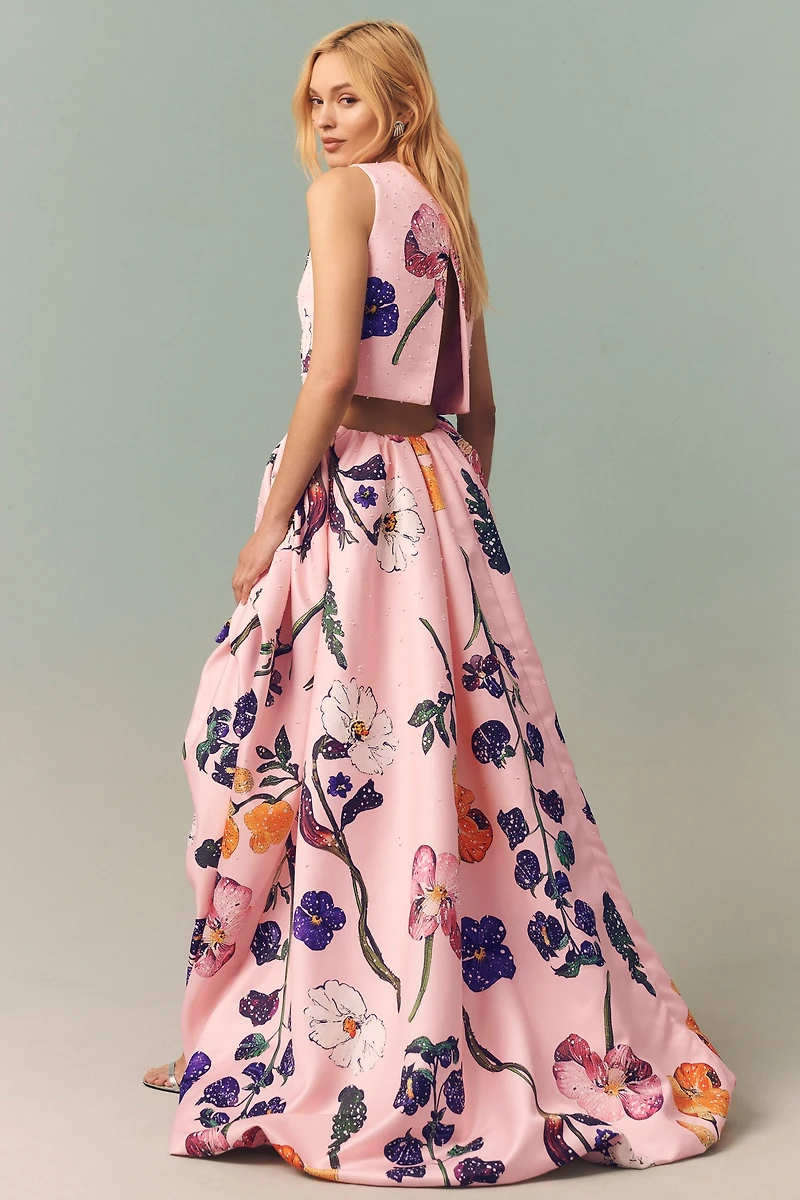 LEO LIN Fiorella Embellished Voluminous Skirt