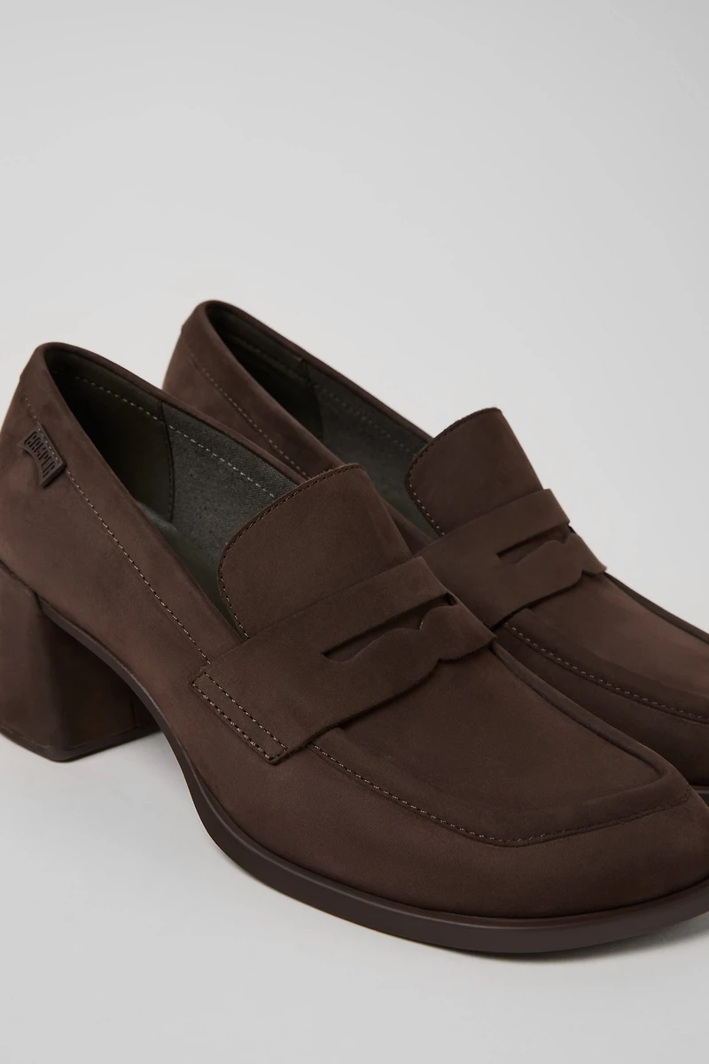 Camper Kora Nubuck Heeled Loafers