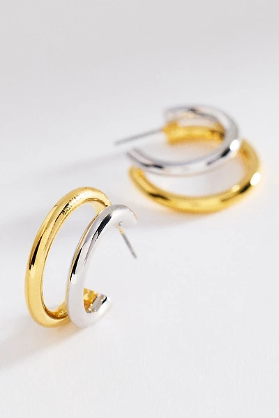 Two-Tone Double Hook Earrings