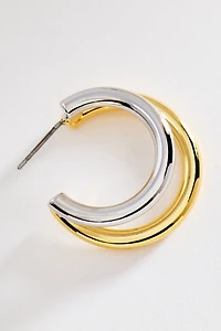 Two-Tone Double Hook Earrings