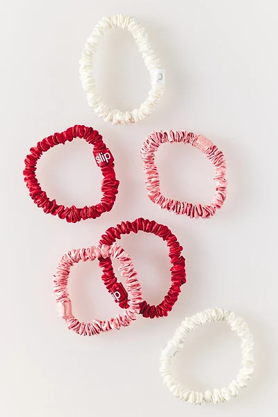 Slip Sweetie Silk Skinny Scrunchies, Set of 6