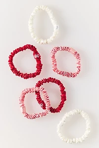 Slip Sweetie Silk Skinny Scrunchies, Set of 6
